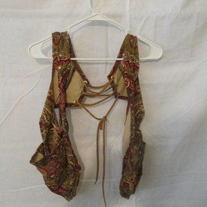 Paisley velvet holster-style dress